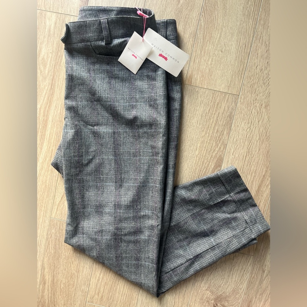 NWT grey check pant